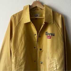 Coors Brixton Banquet Yellow wind breaker jacket NEW WITH TAG NWT